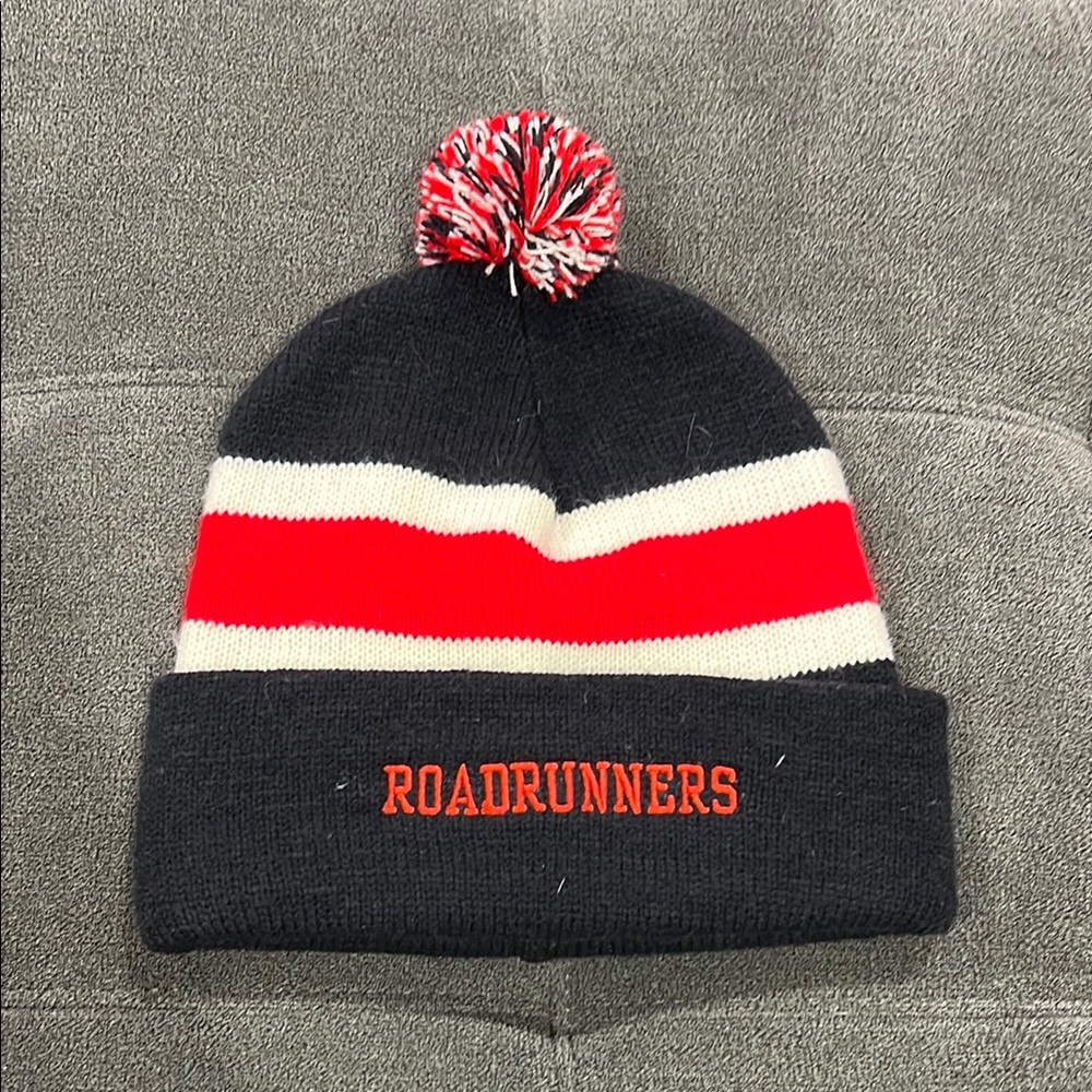 MSU Roadrunners Striped Knit Beanie with Pom-Pom